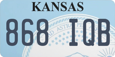KS license plate 868IQB