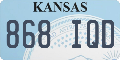 KS license plate 868IQD