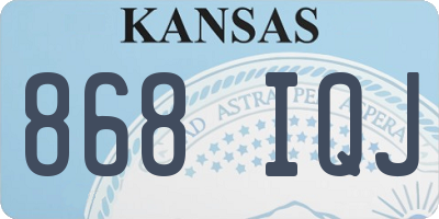 KS license plate 868IQJ