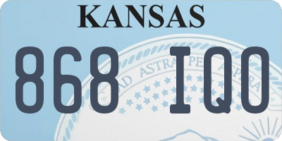 KS license plate 868IQO