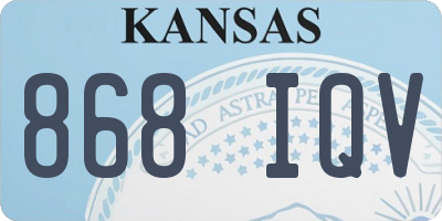 KS license plate 868IQV