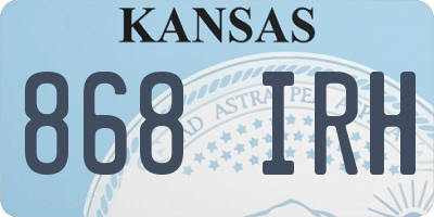 KS license plate 868IRH