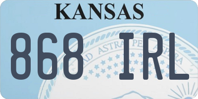 KS license plate 868IRL