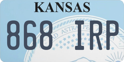 KS license plate 868IRP