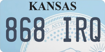 KS license plate 868IRQ