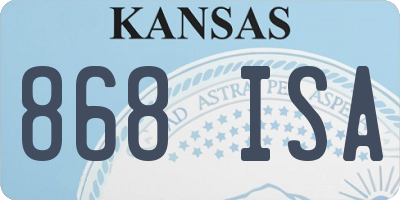 KS license plate 868ISA