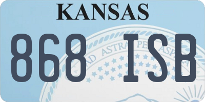 KS license plate 868ISB