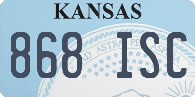 KS license plate 868ISC
