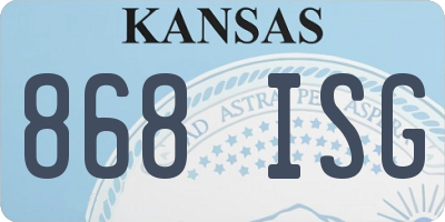 KS license plate 868ISG