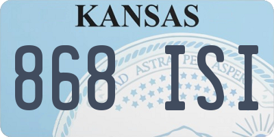 KS license plate 868ISI