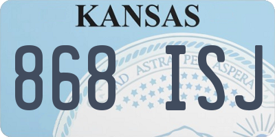 KS license plate 868ISJ