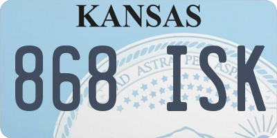 KS license plate 868ISK