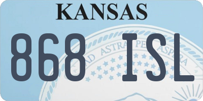 KS license plate 868ISL