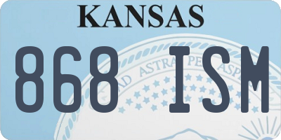 KS license plate 868ISM