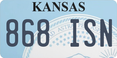 KS license plate 868ISN