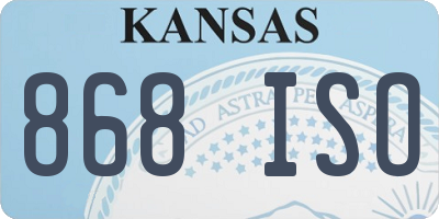 KS license plate 868ISO