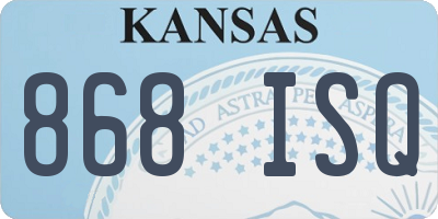 KS license plate 868ISQ