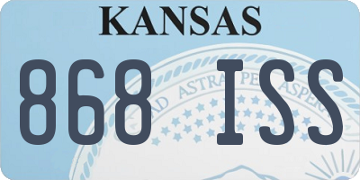 KS license plate 868ISS
