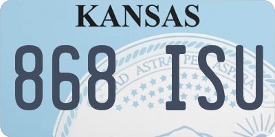 KS license plate 868ISU