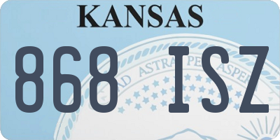 KS license plate 868ISZ