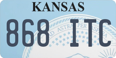 KS license plate 868ITC