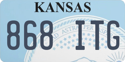 KS license plate 868ITG