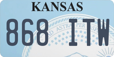 KS license plate 868ITW