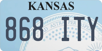 KS license plate 868ITY