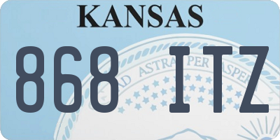 KS license plate 868ITZ