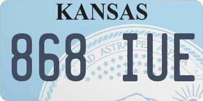 KS license plate 868IUE