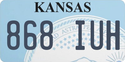 KS license plate 868IUH