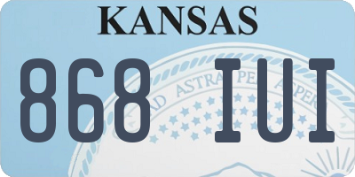 KS license plate 868IUI
