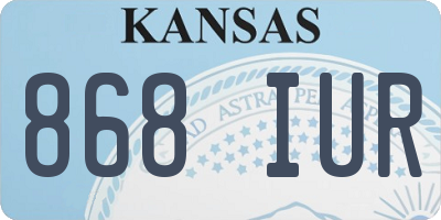 KS license plate 868IUR