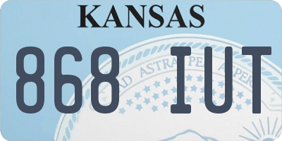 KS license plate 868IUT