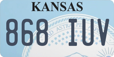 KS license plate 868IUV