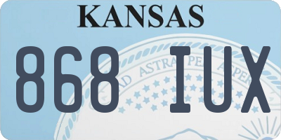 KS license plate 868IUX