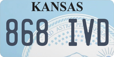 KS license plate 868IVD