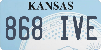KS license plate 868IVE