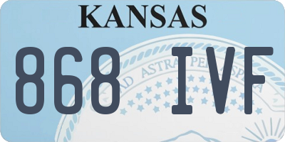 KS license plate 868IVF
