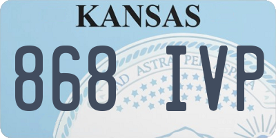 KS license plate 868IVP