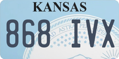 KS license plate 868IVX