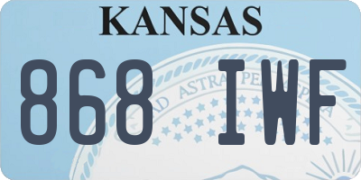KS license plate 868IWF