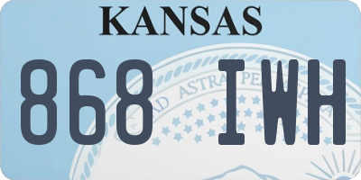 KS license plate 868IWH