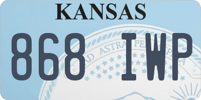 KS license plate 868IWP