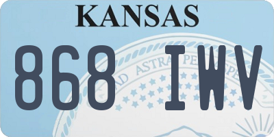 KS license plate 868IWV
