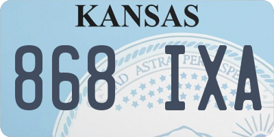 KS license plate 868IXA