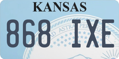 KS license plate 868IXE
