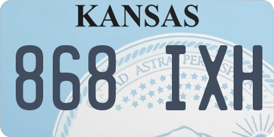 KS license plate 868IXH