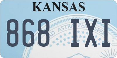 KS license plate 868IXI