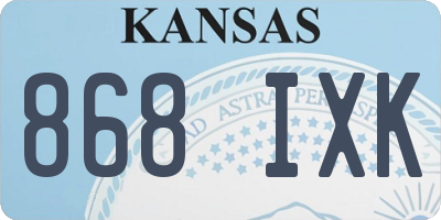 KS license plate 868IXK